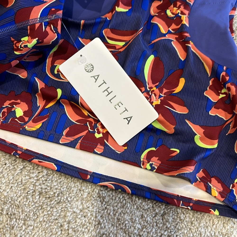 🧡HP🧡 NWT athleta conscious crop printed workout top - Picture 7 of 8
